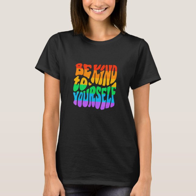 Gay Pride Parade LGBTQ+ Rainbow Flag Body Positivi T-Shirt (Vorderseite)