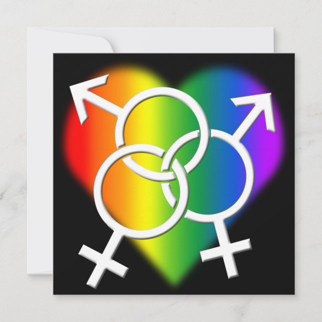 Gay Pride-Party Einladungen Liebe-Karten gleichen  (Vorderseite)