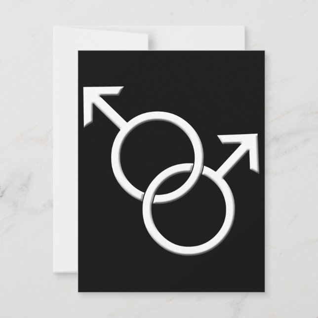 Gay Pride-Party Einladungen Liebe-Karten gleichen  (Vorderseite)