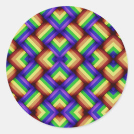 Gay Pride Party Muster Runder Aufkleber