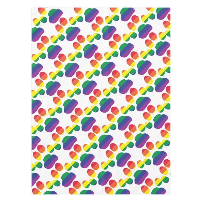Gay-Pride-Paw-Print Tischdecke (Vorderseite)