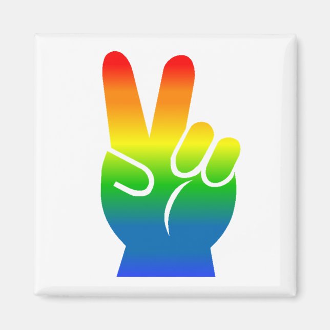 Gay Pride Peace-Magnet Magnet (Vorne)
