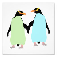 Gay Pride Pinguine halten Hände