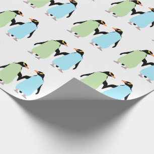 Gay Pride Pinguine Holding Hands Geschenkpapier