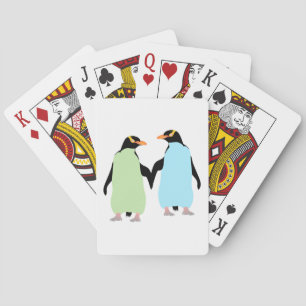 Gay Pride Pinguine Holding Hands Spielkarten