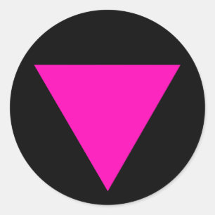 Gay Pride "PINK TRIANGLE" Runder Aufkleber