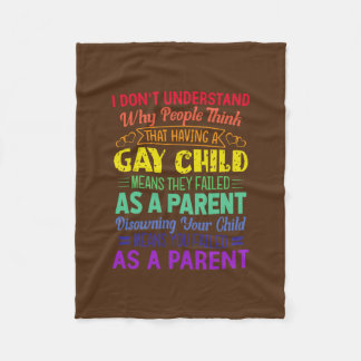 Gay Pride Proud Parent Mama Vater Elternquote  Fleecedecke