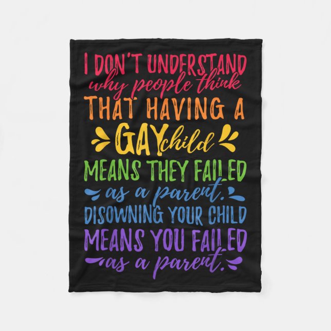 Gay Pride - Proud Parent Mom Dad Parenting Quote  Fleecedecke (Vorderseite)