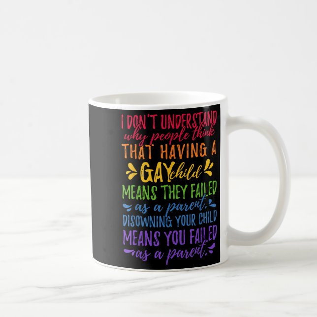 Gay Pride - Proud Parent Mom Dad Parenting Quote  Kaffeetasse (Rechts)