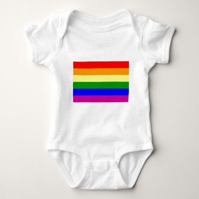 Gay Pride Rainbow Baby Strampler (Vorderseite)