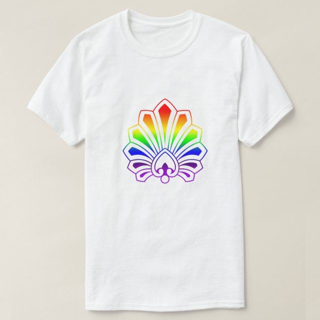 Gay Pride Rainbow Colors GLBTQ Design T-Shirt (Design vorne)