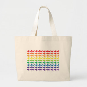 Gay Pride Rainbow-Dackeln Jumbo Stoffbeutel