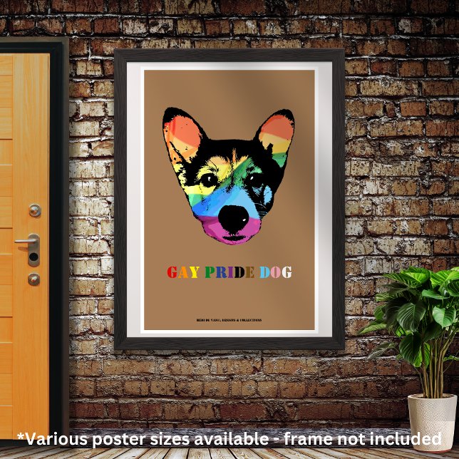 Gay Pride Rainbow Dog Poster (Von Creator hochgeladen)