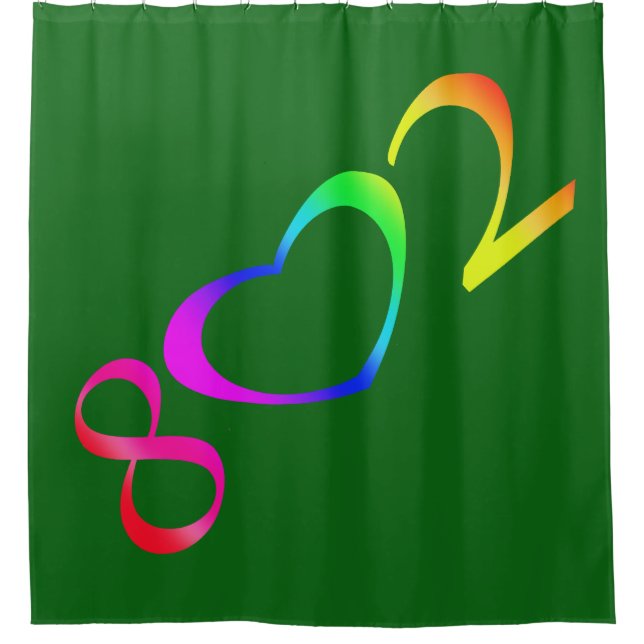 Gay Pride Rainbow Duschvorhang (Vorderseite)