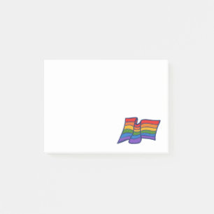 Gay Pride Rainbow Flag Art Post-it Klebezettel