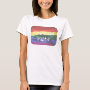 Gay Pride Rainbow Flag Benutzerdefinierter Text T-Shirt