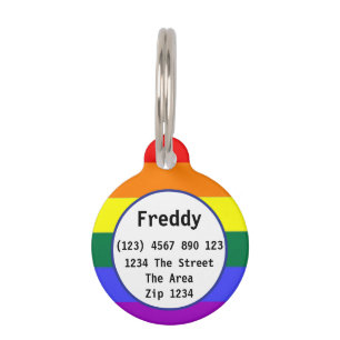 Gay Pride Rainbow Flag ID Name Tiermarke