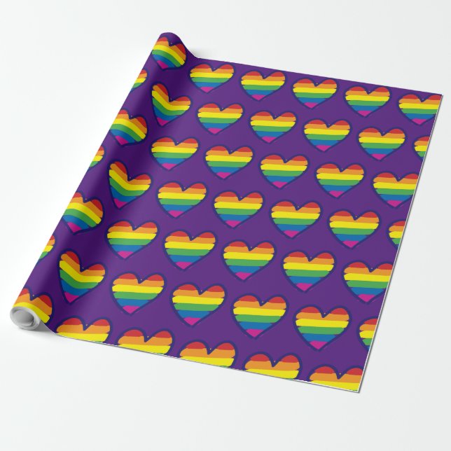 Gay Pride Rainbow Flag Liebe Geschenkpapier (Ungerollt)