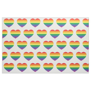 Gay Pride Rainbow Flag Liebe Herz Stoff