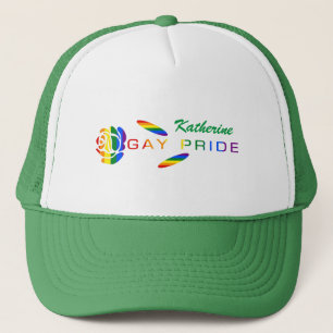 Gay Pride Rainbow Flag Rose Personalisiert Truckerkappe