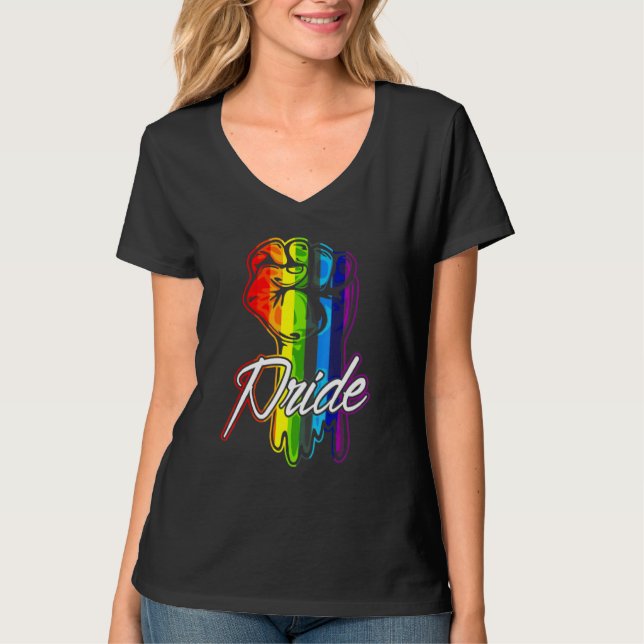 Gay Pride Rainbow Fly Lgbt T-Shirt (Vorderseite)