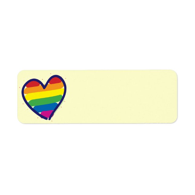 Gay Pride Rainbow Heart (Vorne)