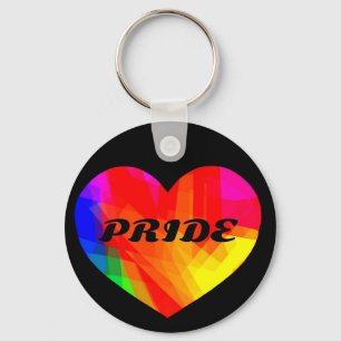 Gay Pride Rainbow Heart Schlüsselanhänger