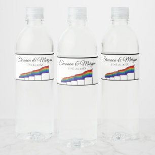 Gay Pride Rainbow Hochzeitwasser Flaschenmarken Wasserflaschenetikett