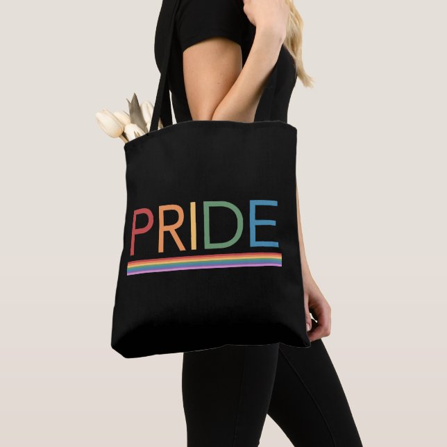 Gay Pride Rainbow LGBT Black Tote Bag (Von Nahem)