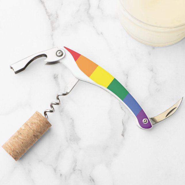 Gay Pride Rainbow LGBT Kellnermesser (Vorderseite)