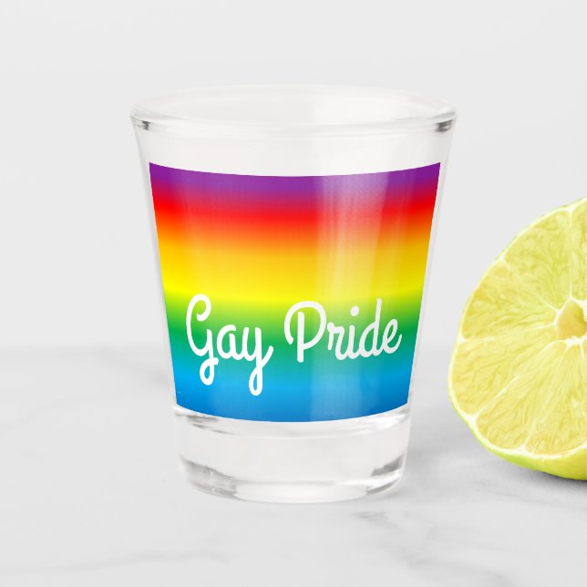 Gay Pride Rainbow LGBT Shotglas Schnapsglas (Vorderseite)