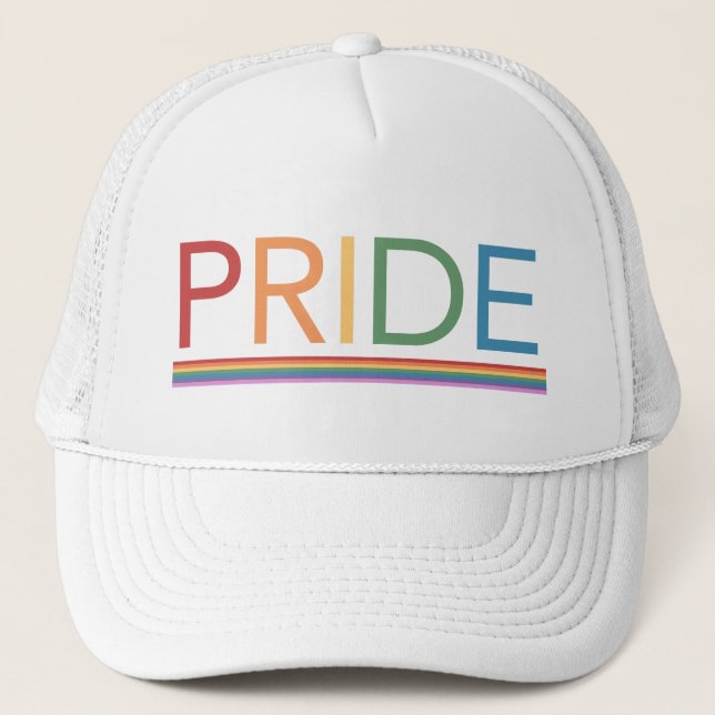 Gay Pride Rainbow LGBT Trucker Hat Truckerkappe (Vorderseite)