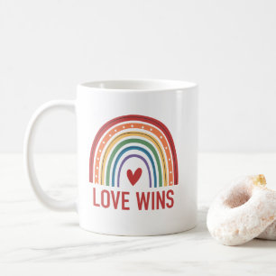 Gay Pride Rainbow Liebe gewinnt Kaffeetasse