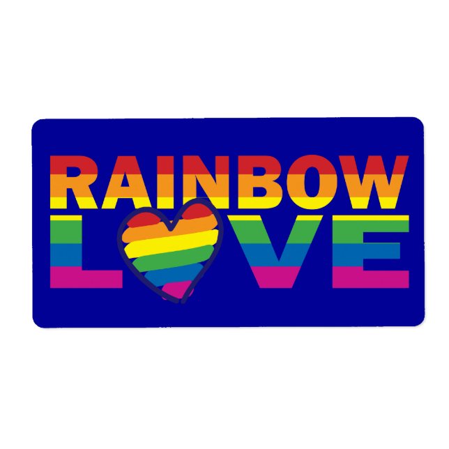 Gay Pride Rainbow Liebe Herz (Vorne)