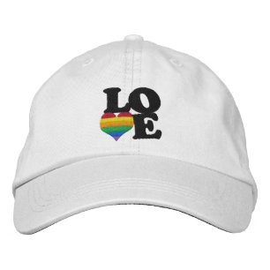 Gay Pride Rainbow Liebe Herz Bestickte Baseballkappe