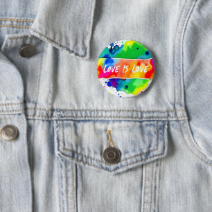 Gay Pride Rainbow Liebe ist Liebe Button