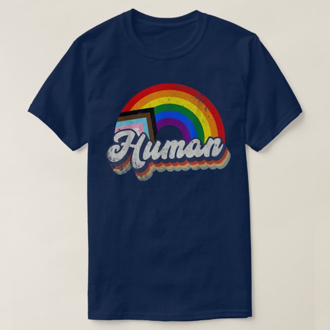 Gay Pride Rainbow Monatsblutung T-Shirt (Design vorne)