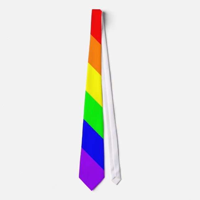 Gay Pride Rainbow Neck Tie Krawatte (Vorderseite)