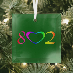 Gay Pride Rainbow Ornament Aus Glas