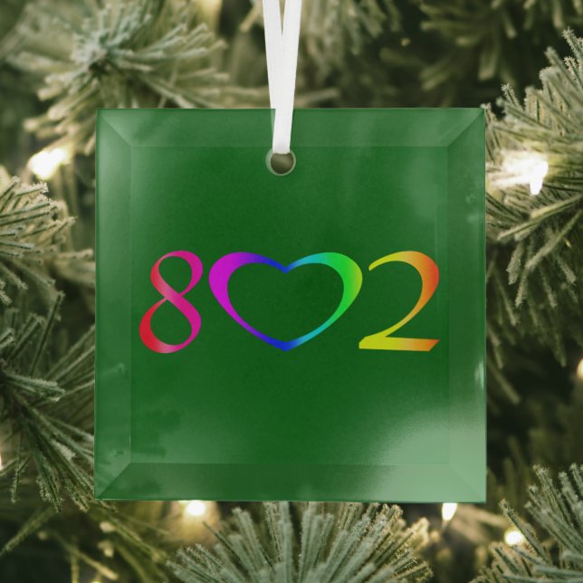 Gay Pride Rainbow Ornament Aus Glas (Insitu)