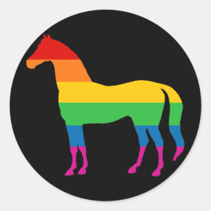 Gay Pride Rainbow Stripe Runder Aufkleber
