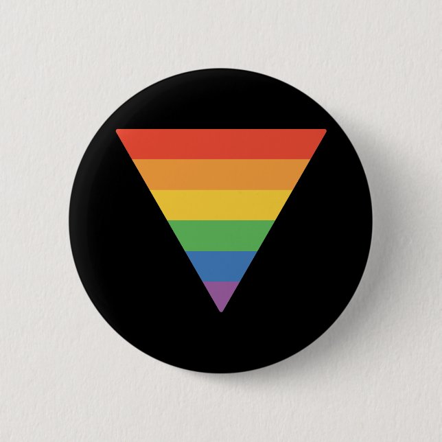 Gay Pride Rainbow Triangle Button (Vorderseite)