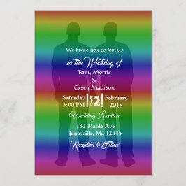 Gay Pride Rainbow Wedding Einladungen