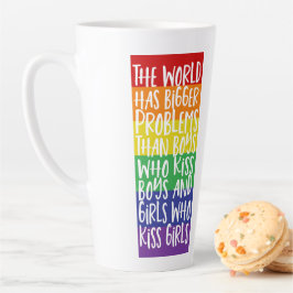 Gay Pride Rainbow World hat größere Probleme Milchtasse