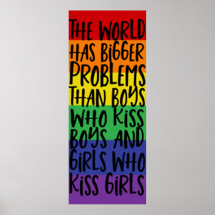 Gay Pride Rainbow World hat größere Probleme Poster