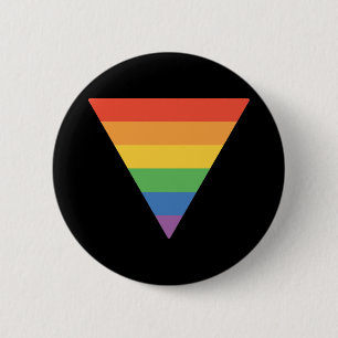 Gay Pride-Regenbogen-Dreieck Button