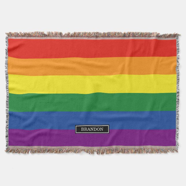 Gay Pride-Regenbogen-Flagge Decke (Vorderseite)