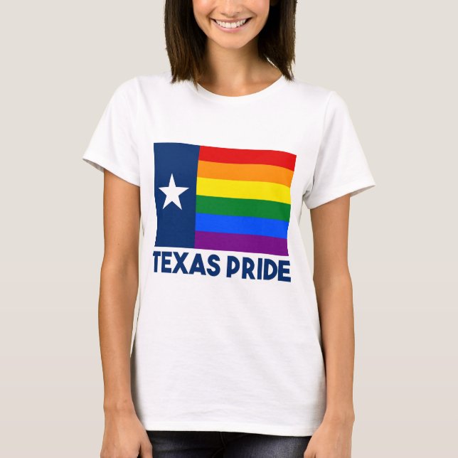 Gay Pride-Regenbogen-Flagge Texas LGBT T-Shirt (Vorderseite)
