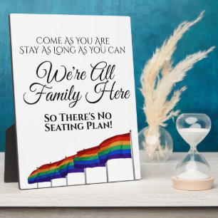 Gay Pride-Regenbogen-Hochzeitssymbol Fotoplatte