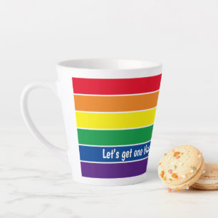 Gay Pride Regenbogen Ihren eigenen Text hinzufügen Milchtasse